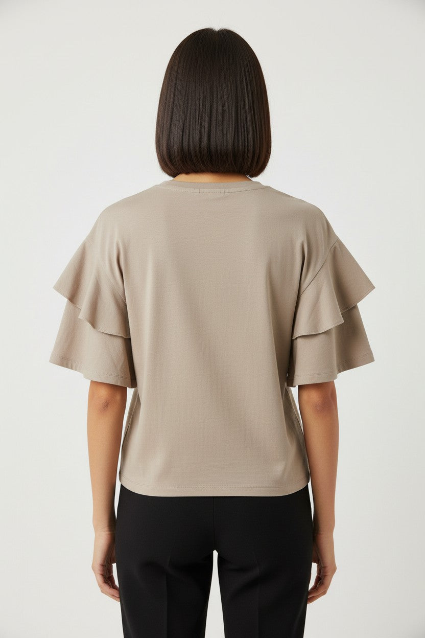 Custommade Damen Top Beige Größe S