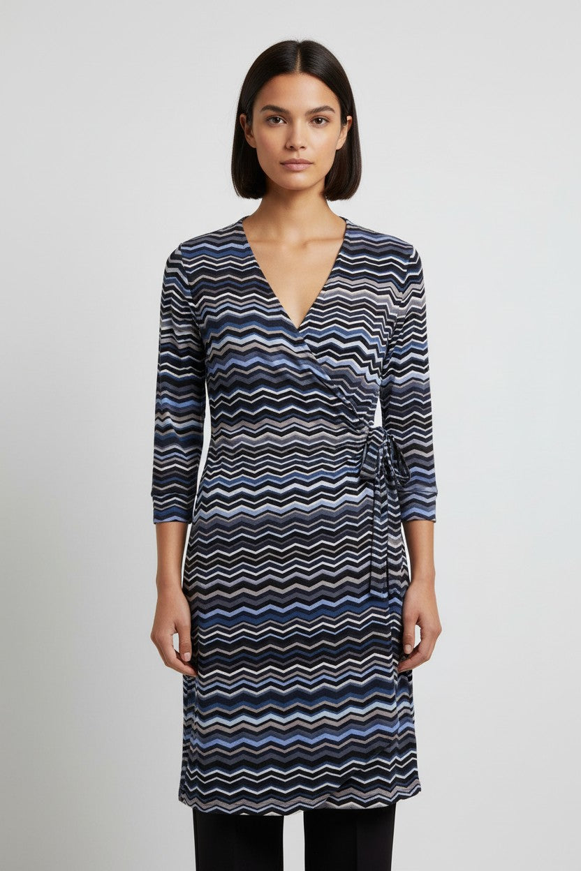ESPRIT Damen Wickeltop Blau Mehrfarbig Größe XL