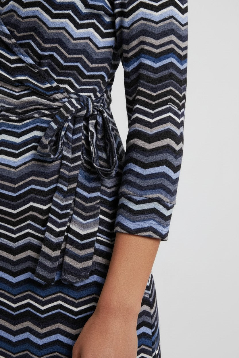 ESPRIT Damen Wickeltop Blau Mehrfarbig Größe XL