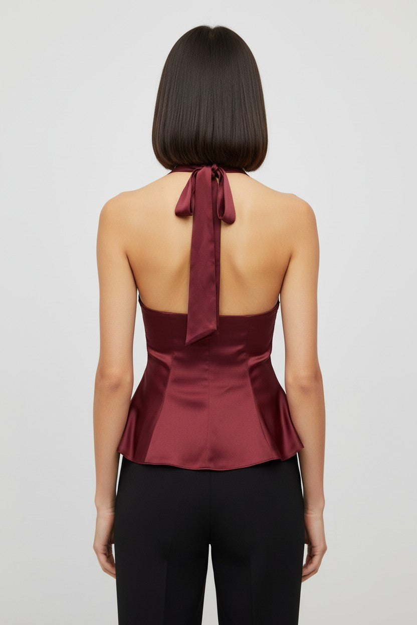 Gina Tricot Damen Neckholder Top Lila Größe XS