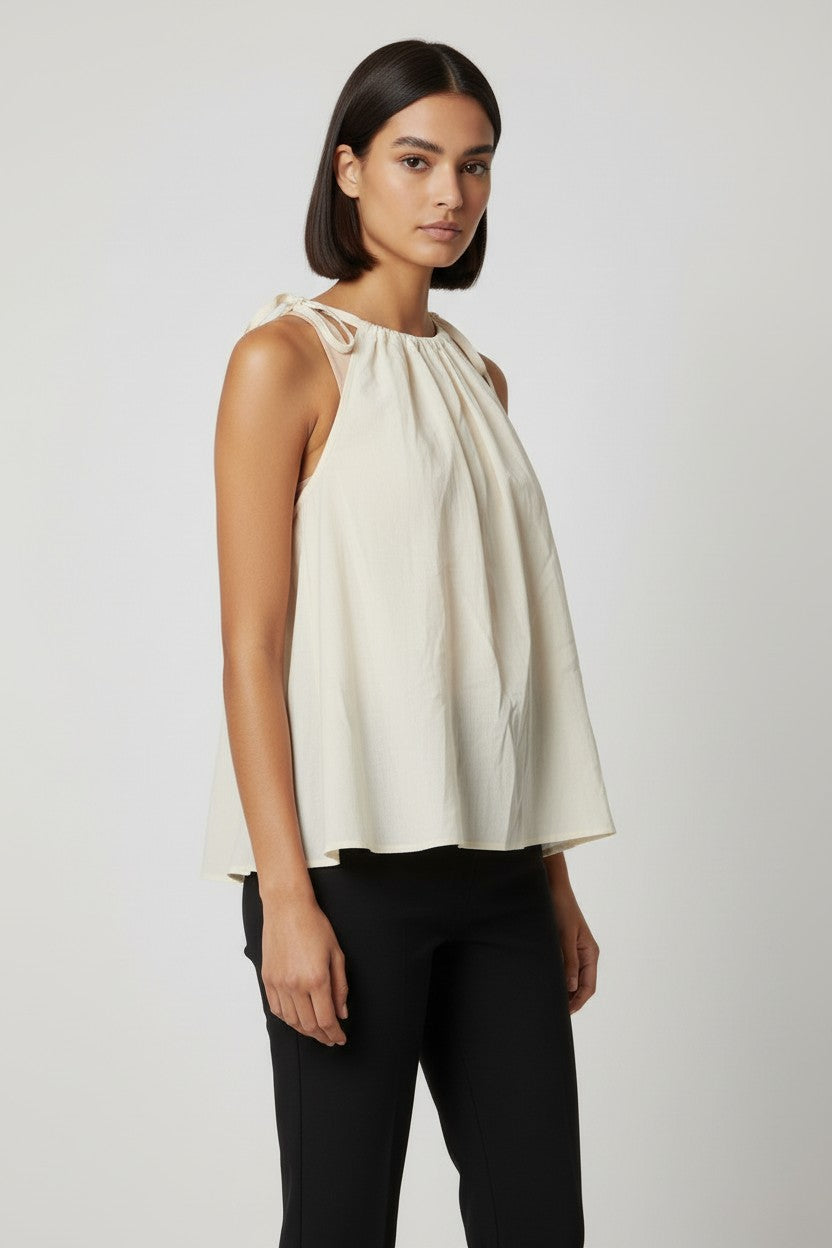 H&M Damen Top Gelb Beige Größe S