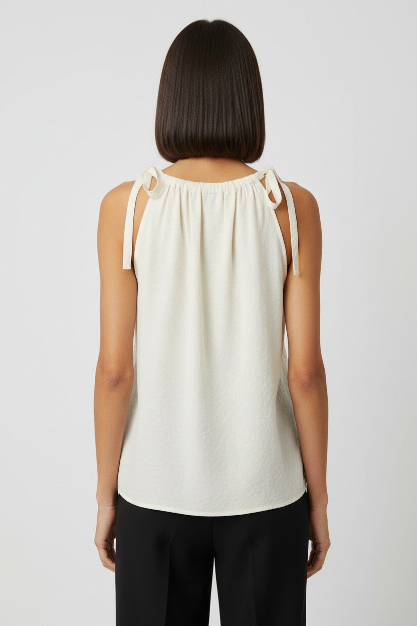 H&M Damen Top Gelb Beige Größe S