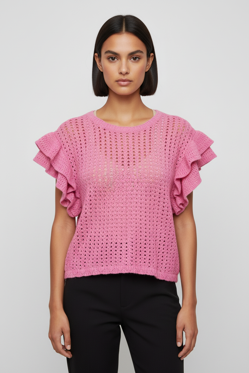 H&M Modern Classic Damen Top Pink Größe XXL