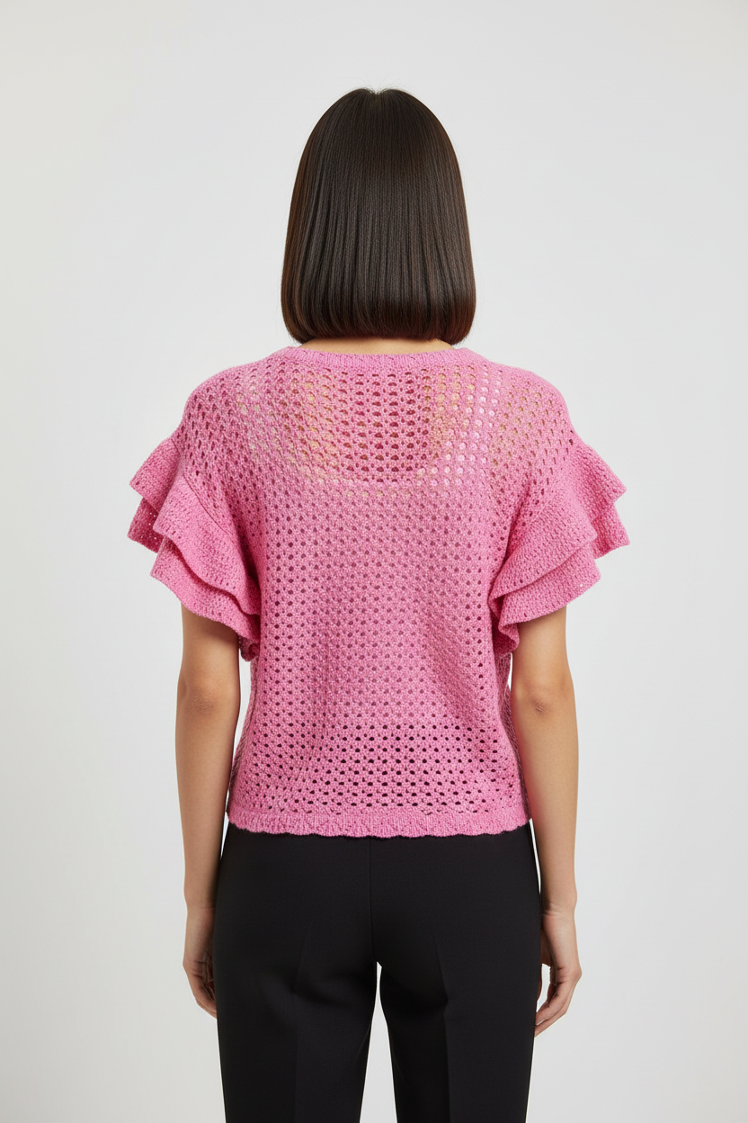 H&M Modern Classic Damen Top Pink Größe XXL