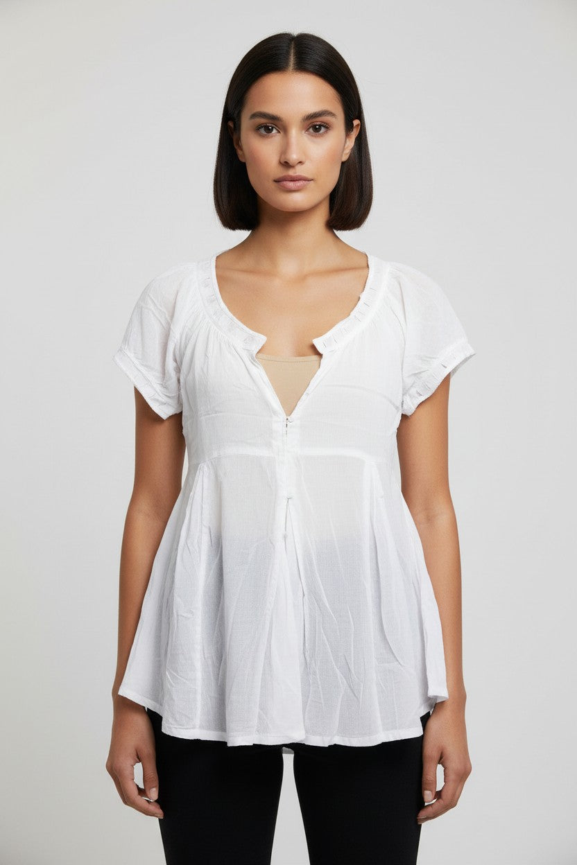 Hunkydory Damen Top Weiß Größe L