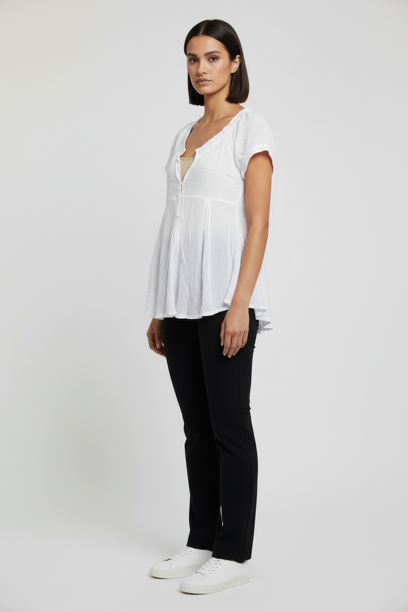 Hunkydory Damen Top Weiß Größe L