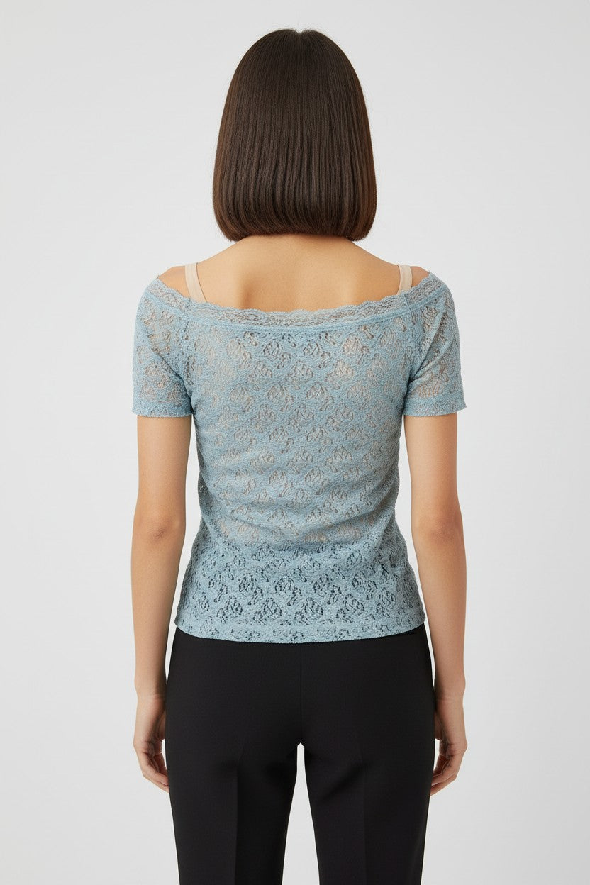 Light Before Dark Damen Top Blau Größe L