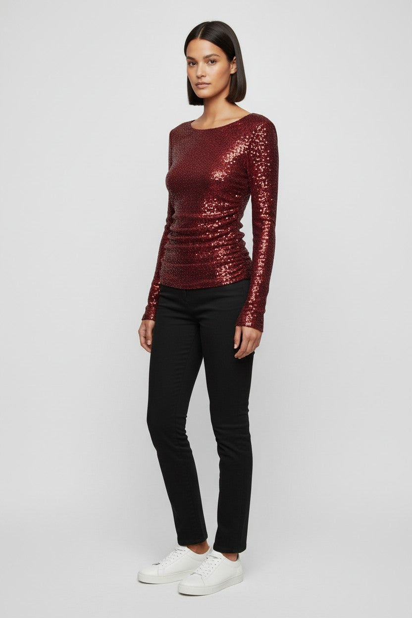 Loavies Damen Top Rot Größe L