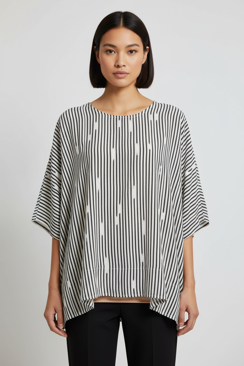 Masai Damen Top Schwarz Beige Größe XL
