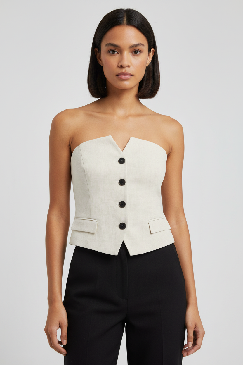 New Yorker Damen Tube Top Beige Größe M