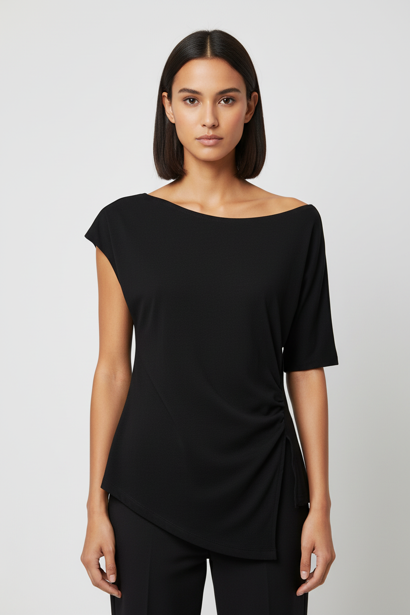 Shein Curve Damen Top Schwarz Größe 0XL
