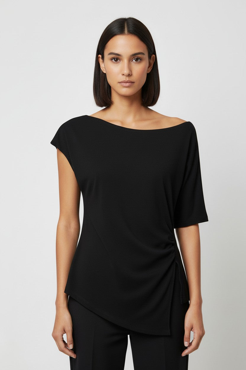 Shein Curve Damen Top Schwarz Größe 0XL