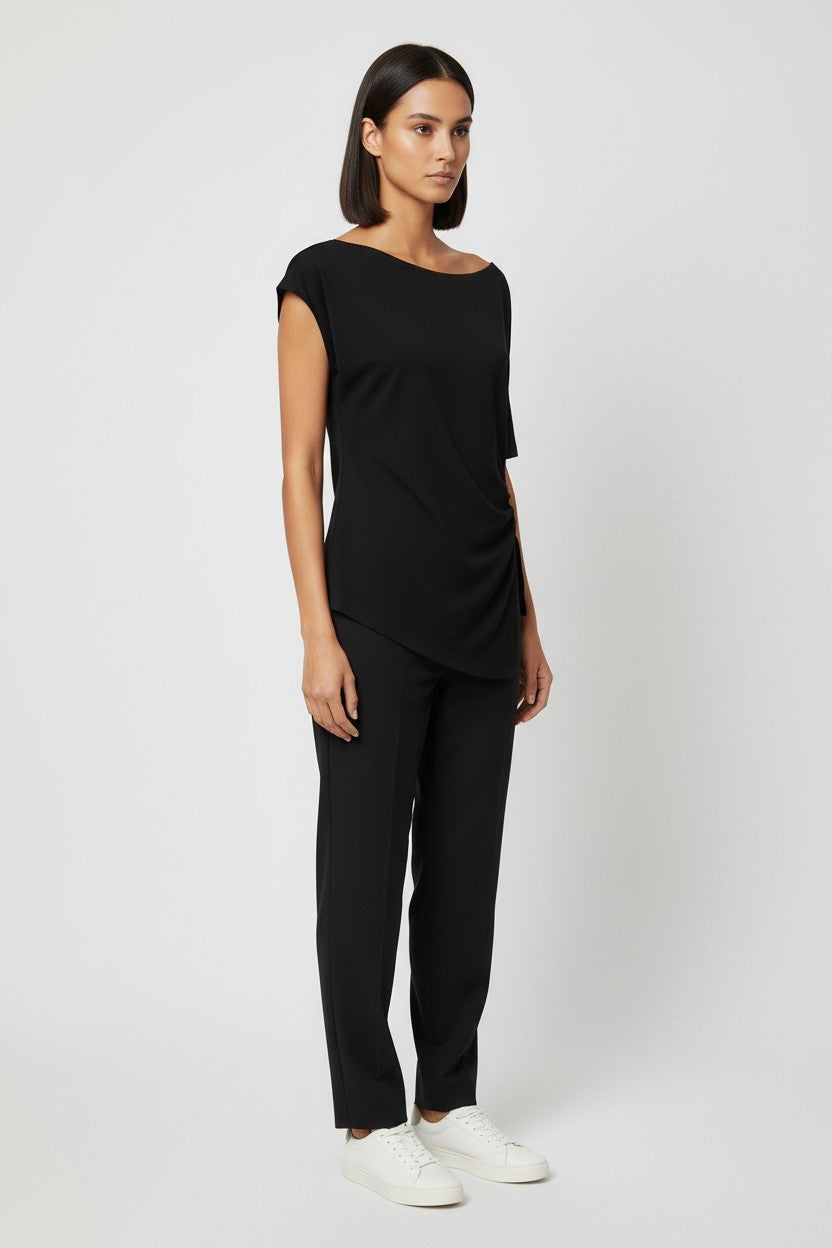 Shein Curve Damen Top Schwarz Größe 0XL