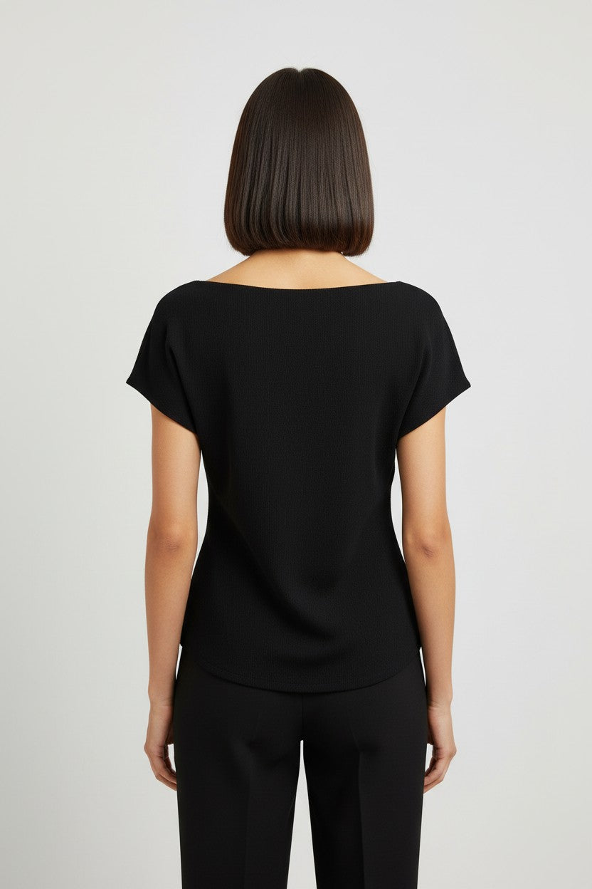 Shein Curve Damen Top Schwarz Größe 0XL