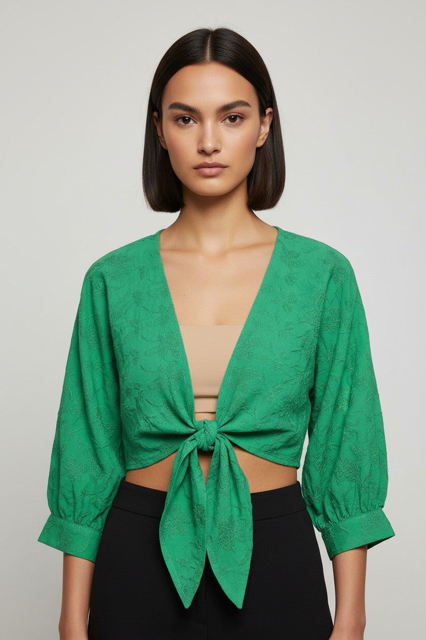 Zara Damen Top Grün Größe L