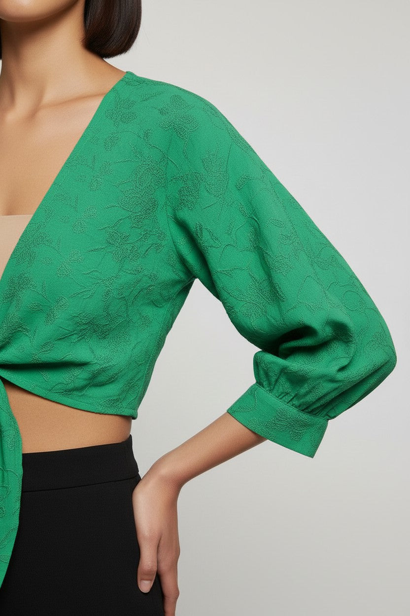 Zara Damen Top Grün Größe L