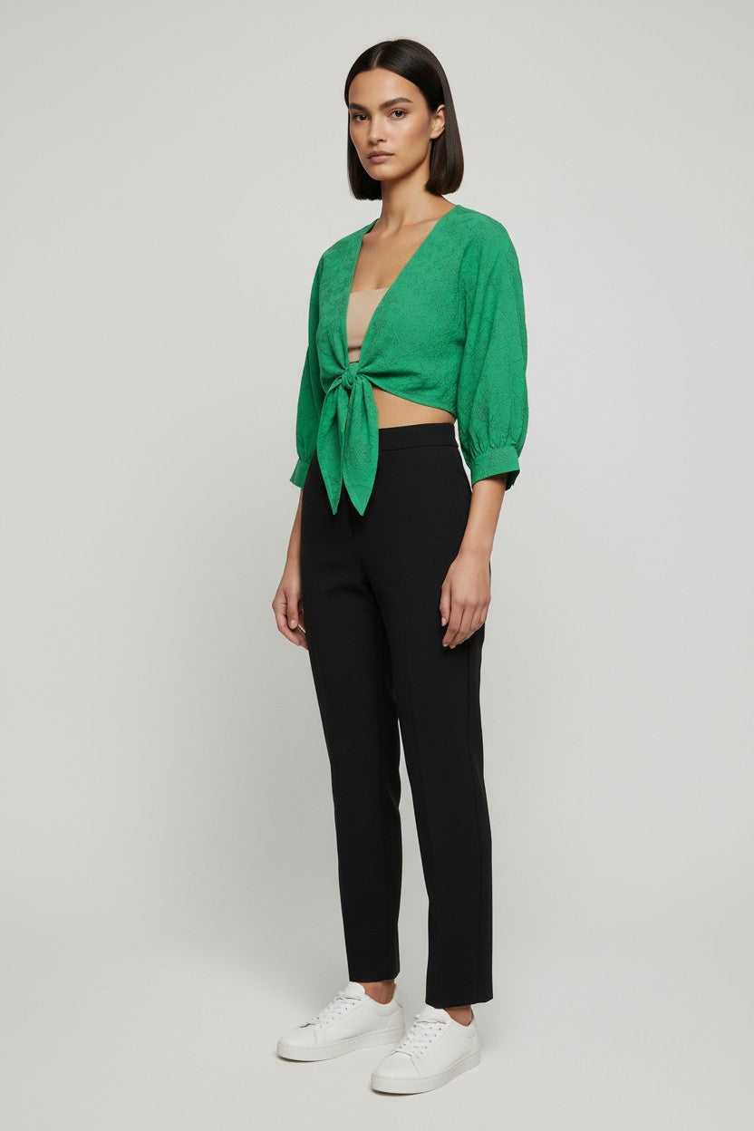 Zara Damen Top Grün Größe L