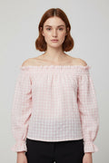 Divided by H&M Damen Crop Top Weiß Pink Größe XL