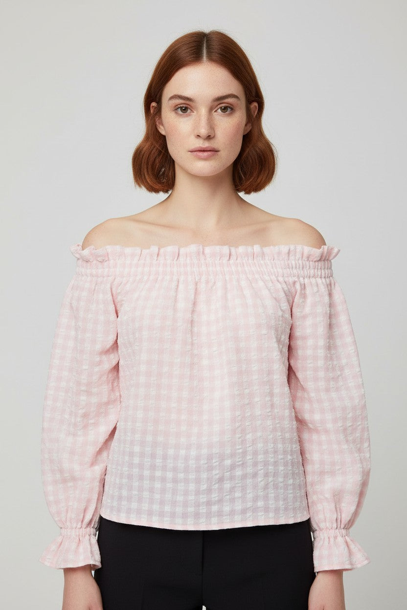 Divided by H&M Damen Crop Top Weiß Pink Größe XL