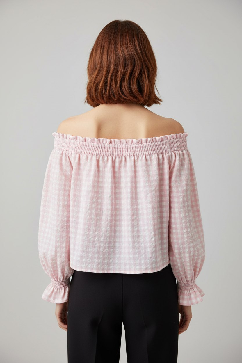 Divided by H&M Damen Crop Top Weiß Pink Größe XL