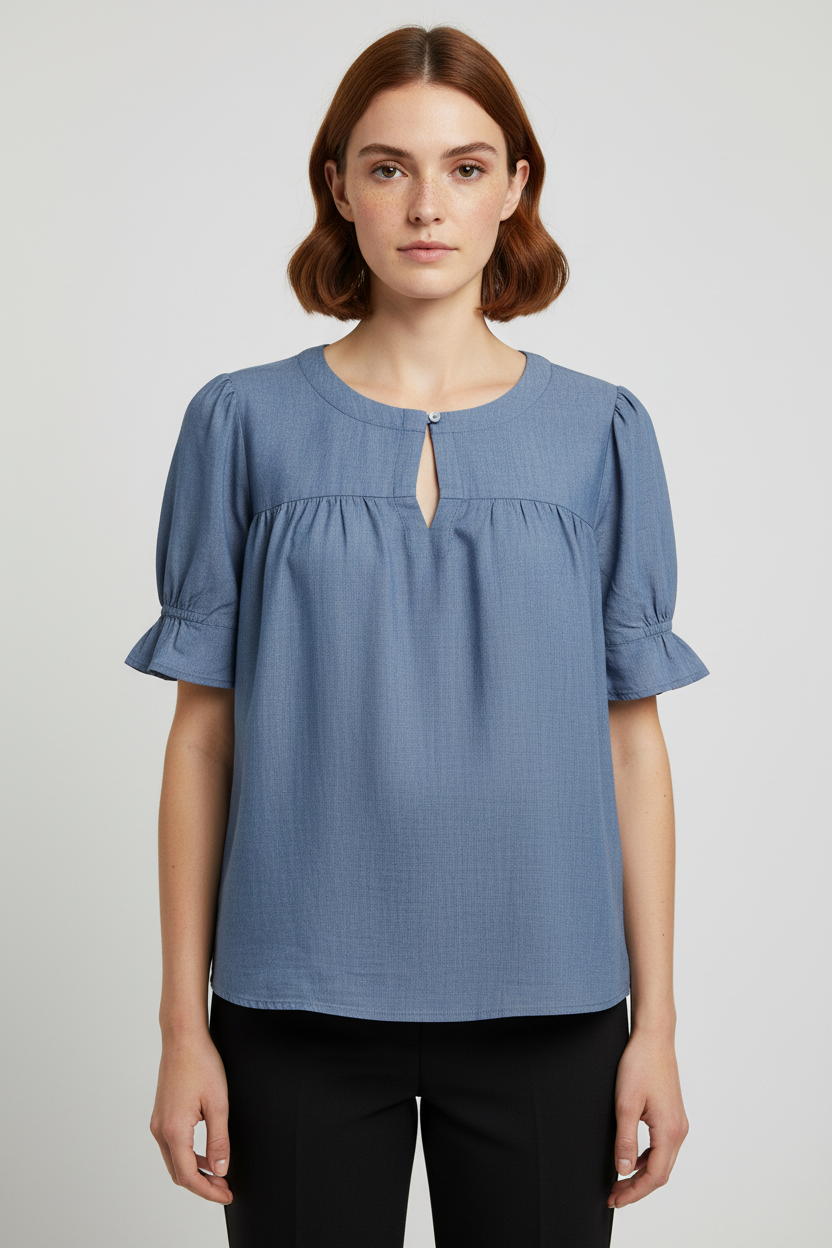 ESPRIT Damen Top Blau Größe XL