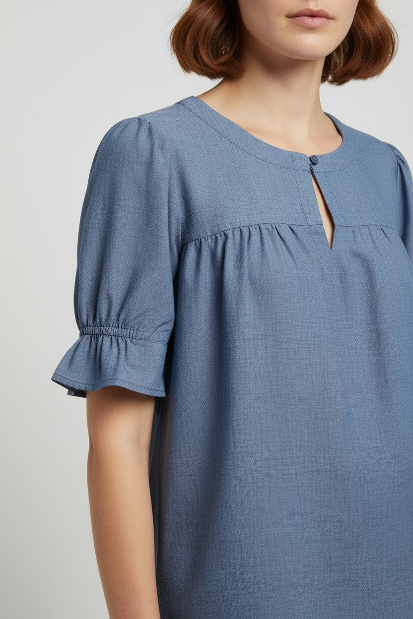 ESPRIT Damen Top Blau Größe XL