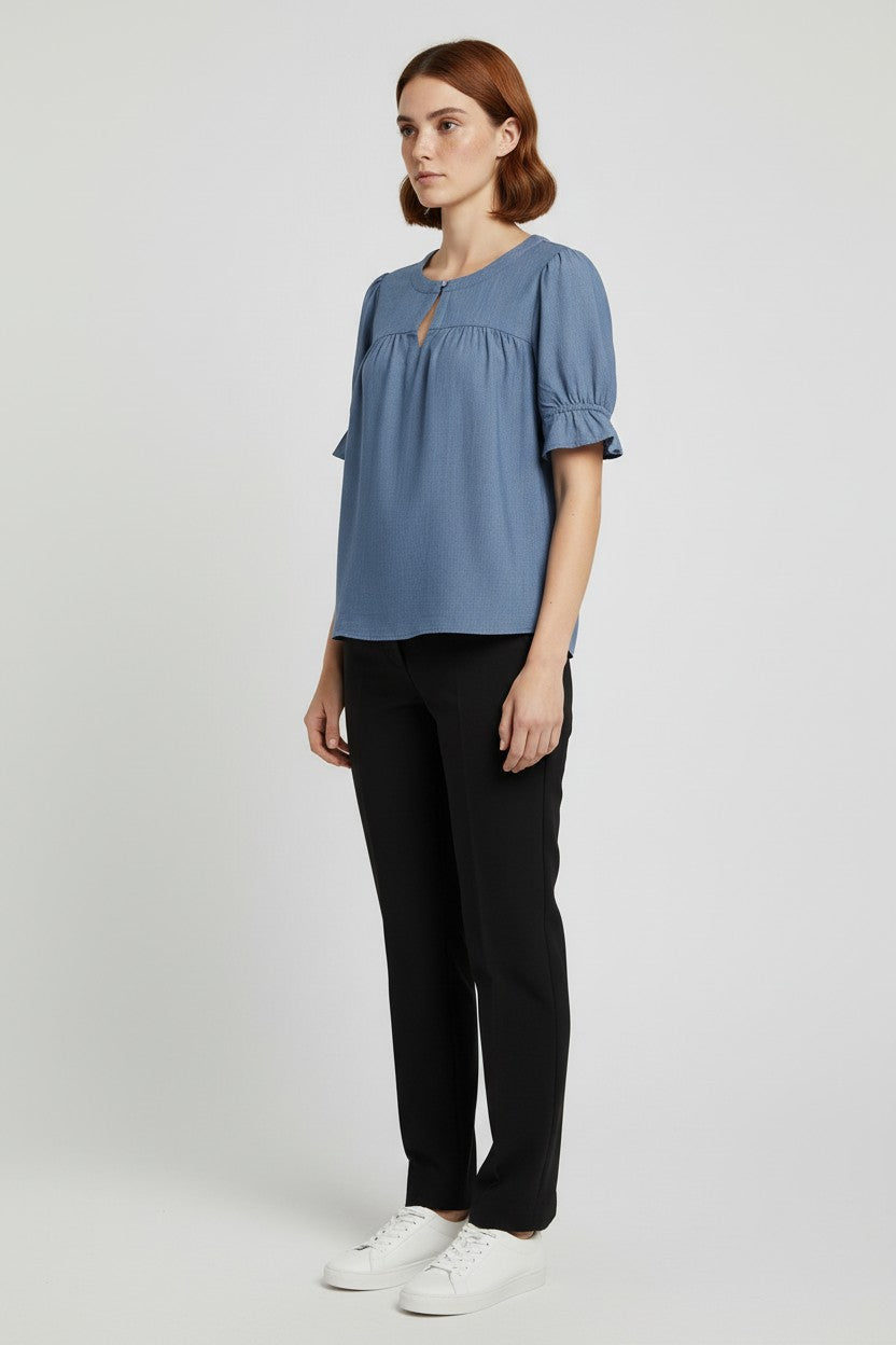 ESPRIT Damen Top Blau Größe XL
