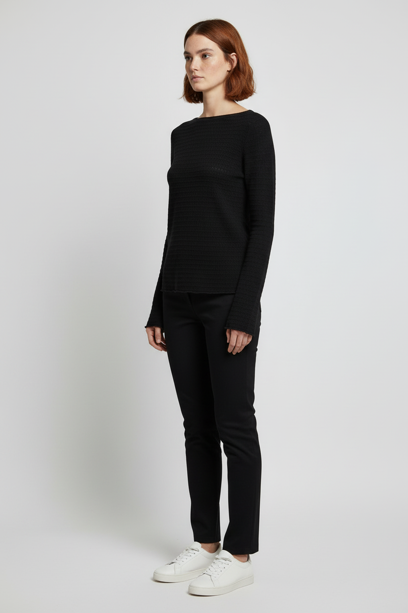Lager 157 Damen Top Schwarz Größe XL