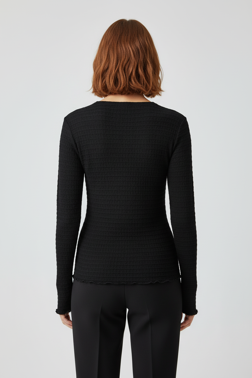 Lager 157 Damen Top Schwarz Größe XL