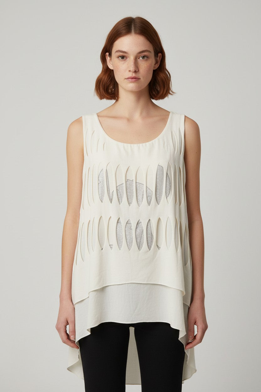Damen Top Beige Größe XL