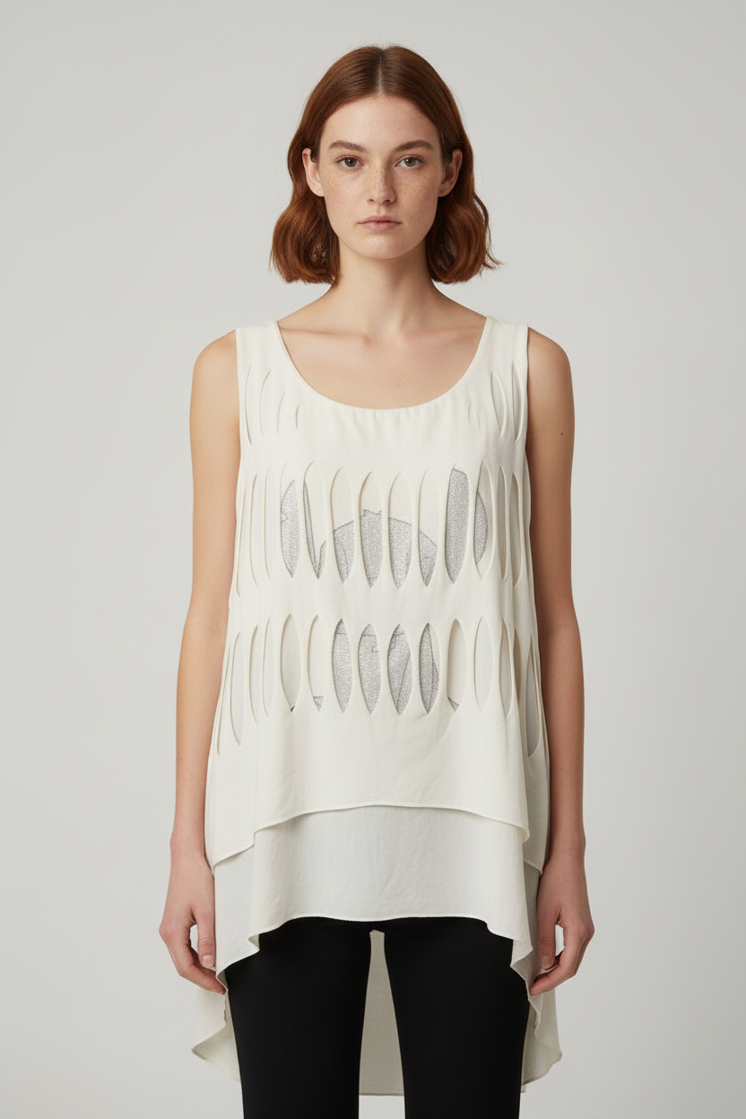 Damen Top Beige Größe XL