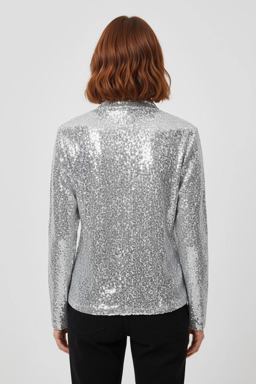 DKNY Damen Top Silber Größe L