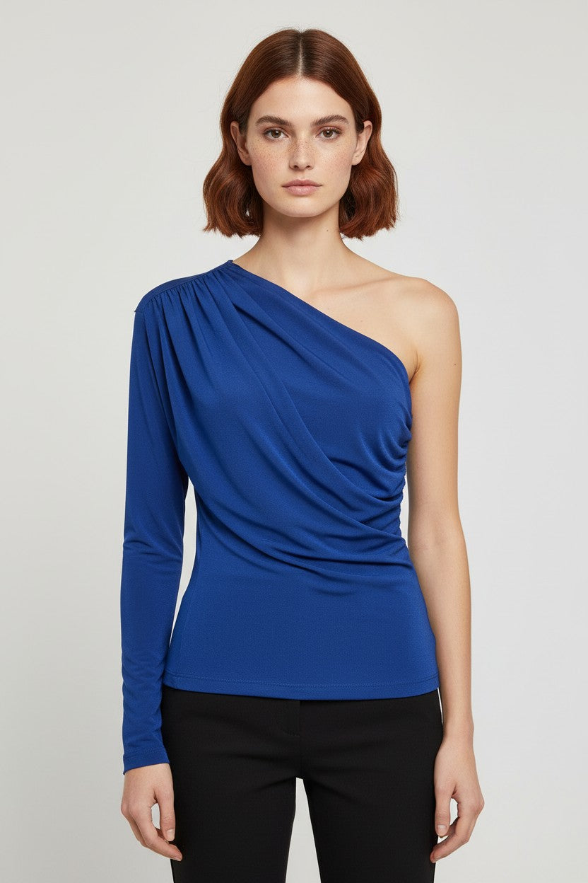 Gina Tricot Damen Top Blau Größe XL