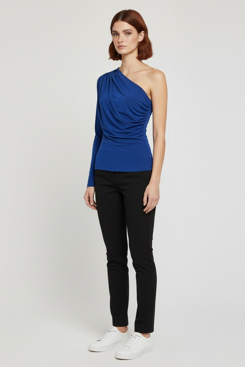 Gina Tricot Damen Top Blau Größe XL