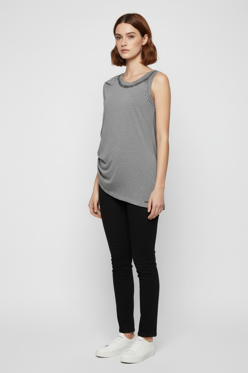 Guess Damen Top Grau Größe XS