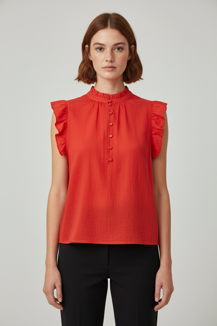 H&M Damen Top Rot Größe L