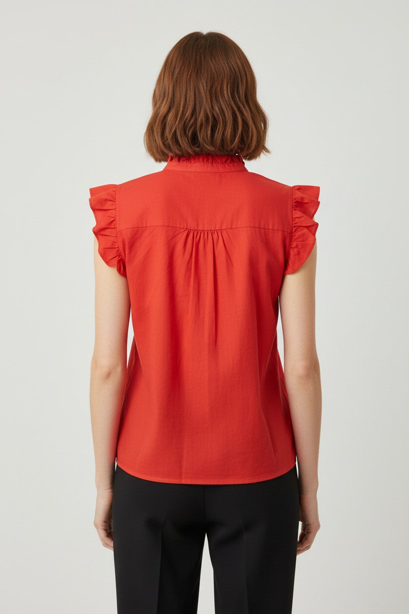 H&M Damen Top Rot Größe L