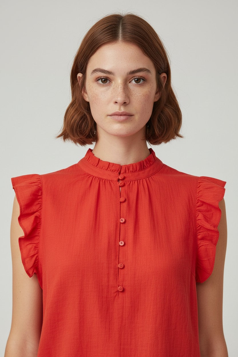 H&M Damen Top Rot Größe L