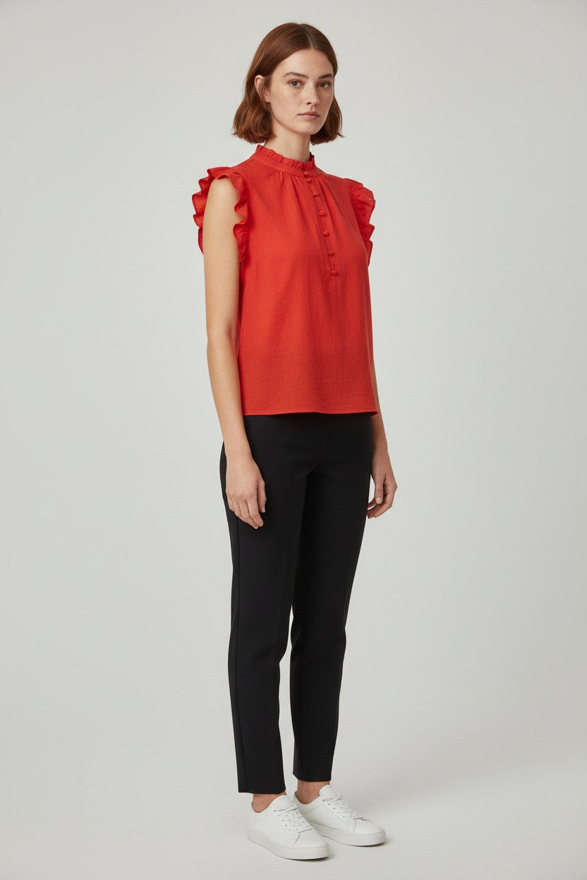 H&M Damen Top Rot Größe L