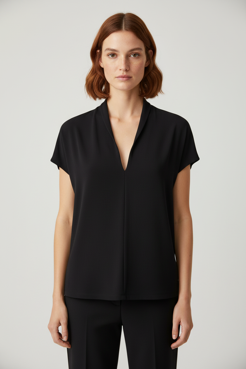 H&M Modern Classic Damen Top Schwarz Größe S