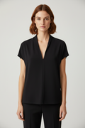 H&M Modern Classic Damen Top Schwarz Größe S