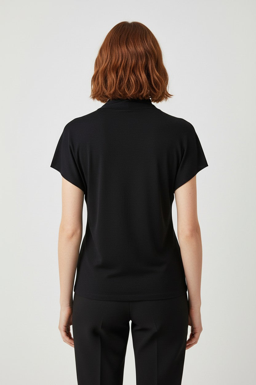 H&M Modern Classic Damen Top Schwarz Größe S