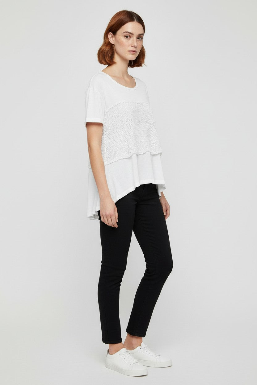 Hollister Damen Top Weiß Größe XS