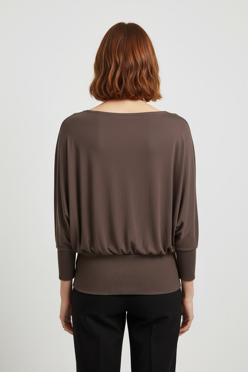 Lager 157 Damen Top Braun Größe XL