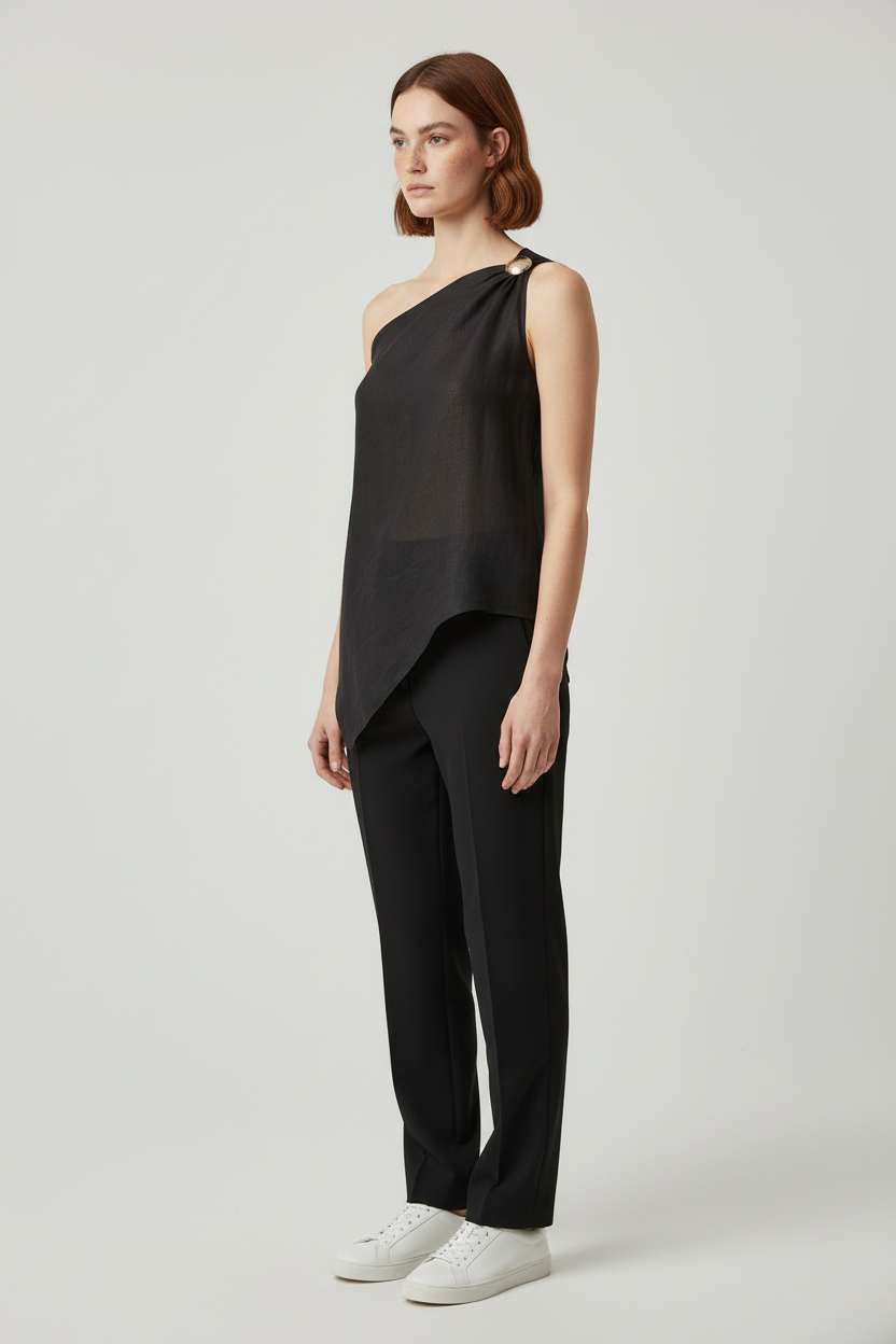 Massimo Dutti Damen Top Braun Größe S