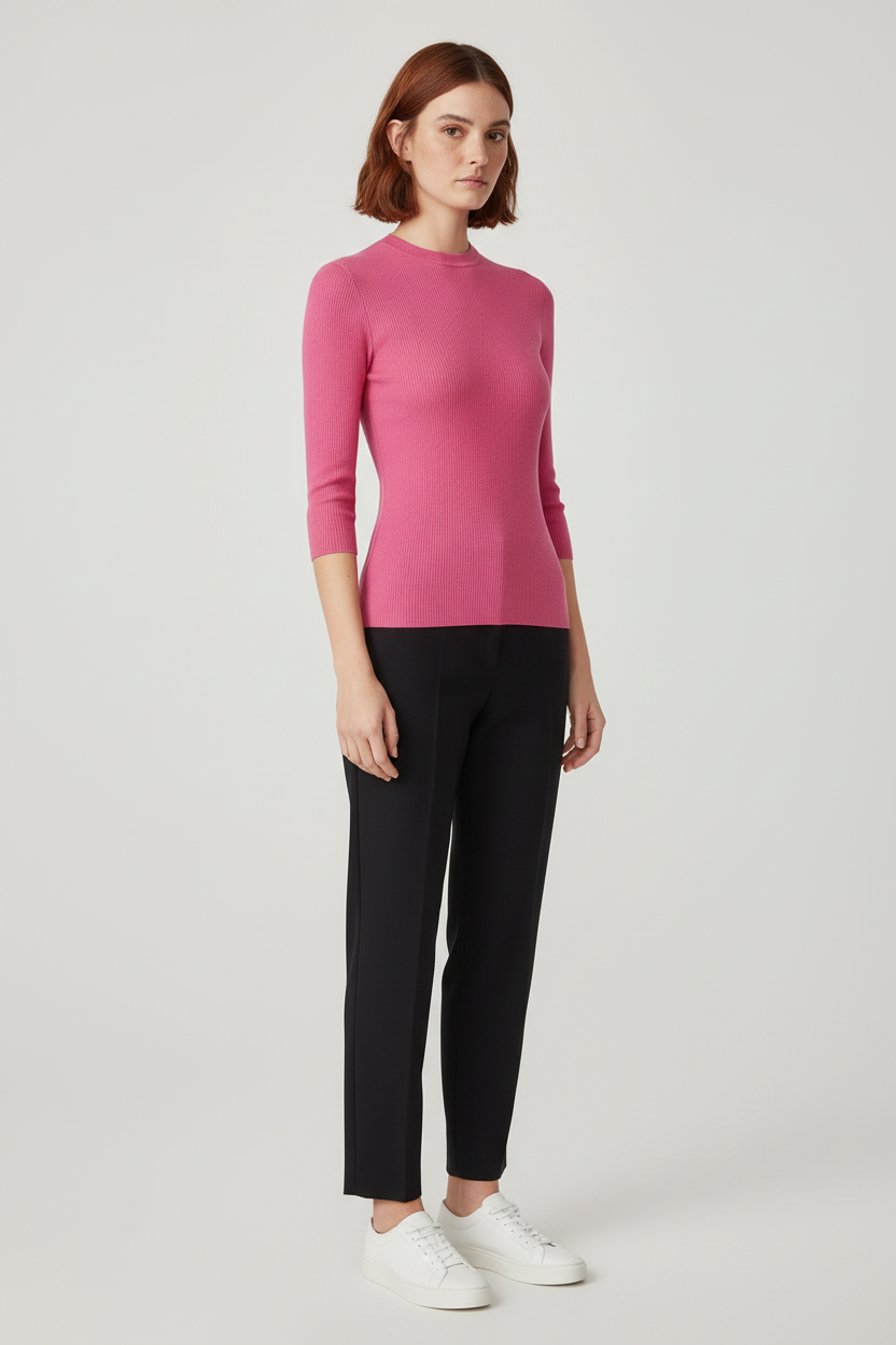 Massimo Dutti Damen Top Pink Größe XS