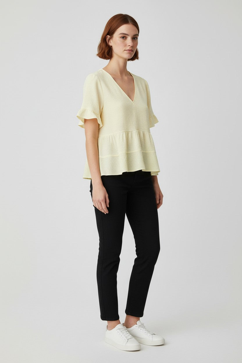 Sassy Classy Damen Top Gelb Größe L