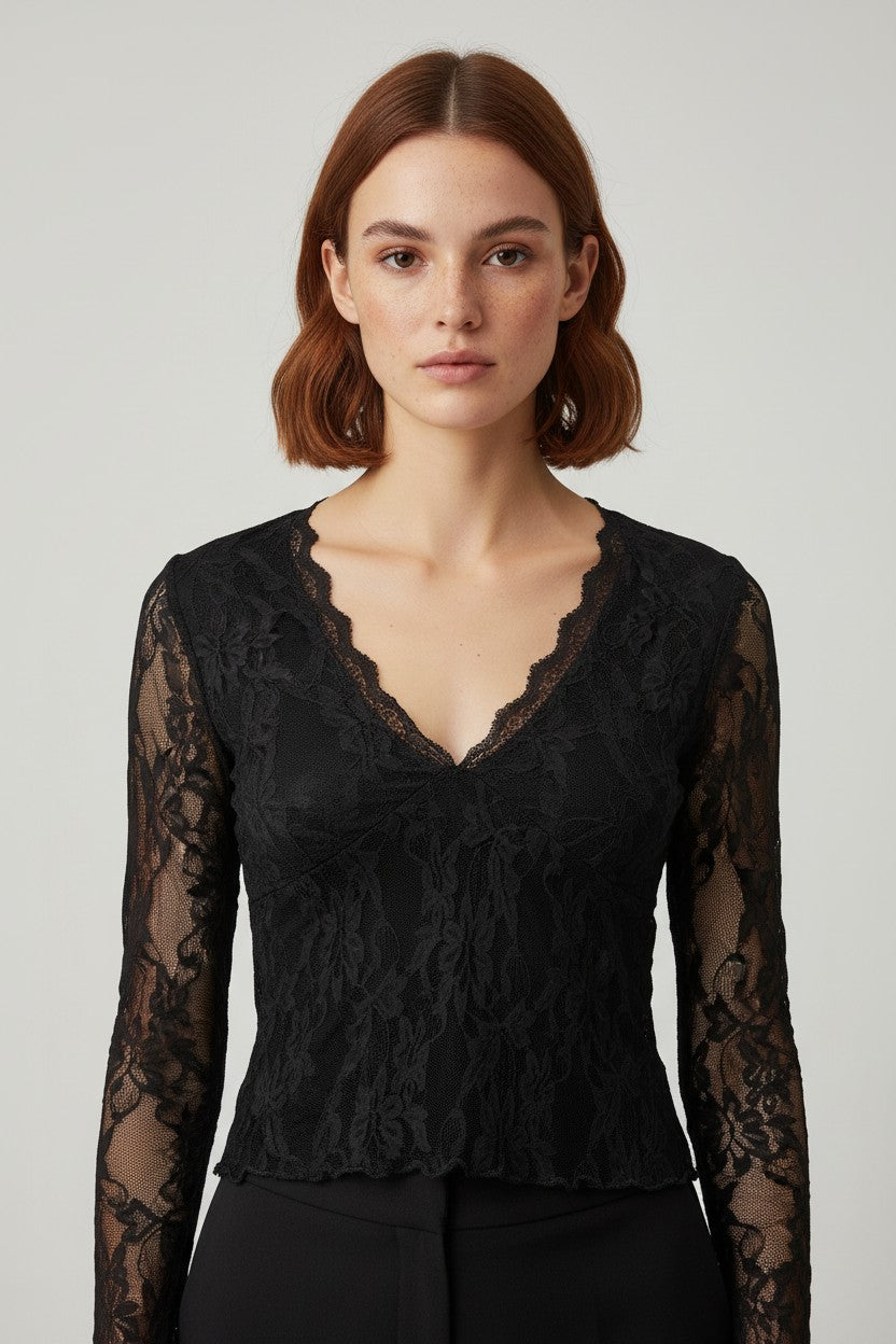 Shein Damen Top Schwarz Größe L