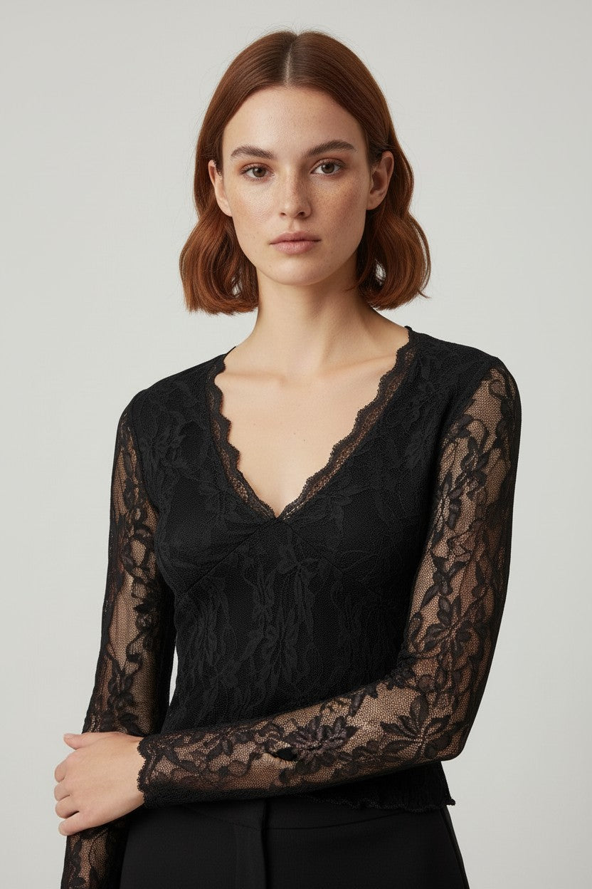 Shein Damen Top Schwarz Größe L