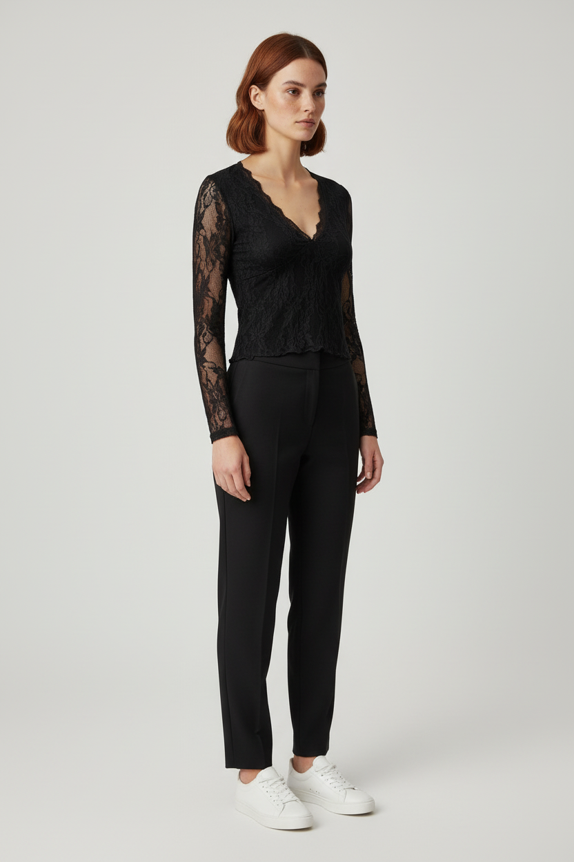 Shein Damen Top Schwarz Größe L